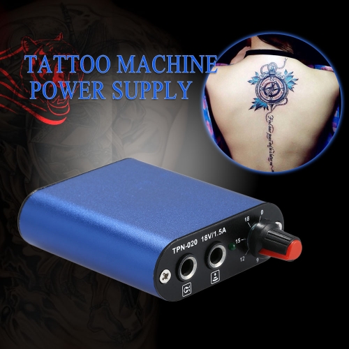 Mini Aluminium réglable de LED tatouage alimentation alimentation moteur rotatif pour maquillage Permanent stylo tatouage Machine Kit bleu shuffle MP3