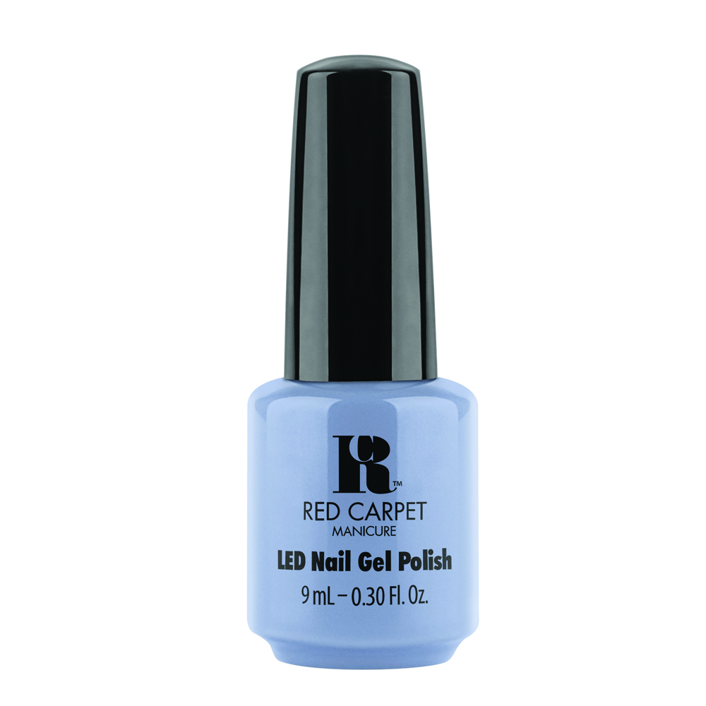 red carpet manicure gel polish, a hemline above the rest periwinkle crème blue 9ml