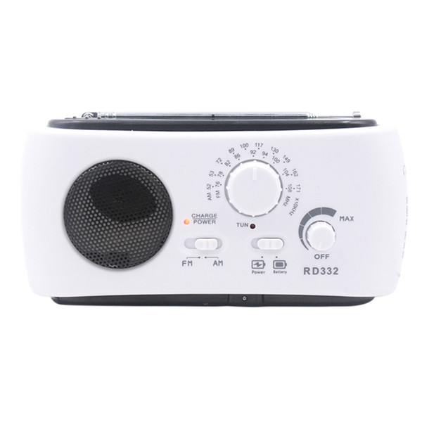 emergency radio solar radio hand crank am / fm with led light and built-in battery for smart phone charger