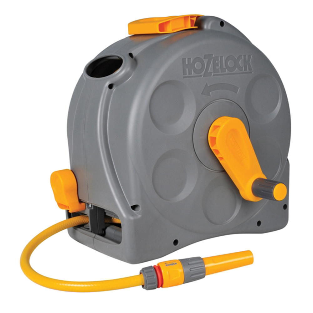Hozelock 2415 2-n-1 Compact Enclosed Reel + Hose 25m