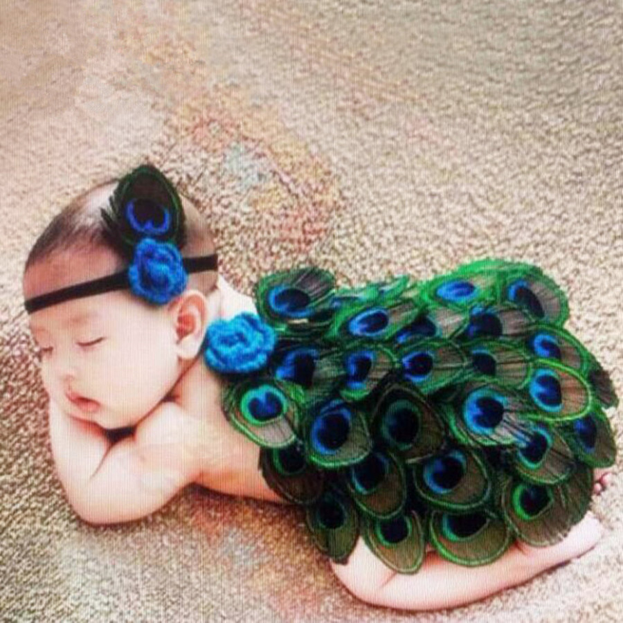 Peacock Design Baby Photography Prop