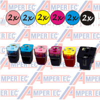 12 Ampertec Tinten für HP 363  6-farbig