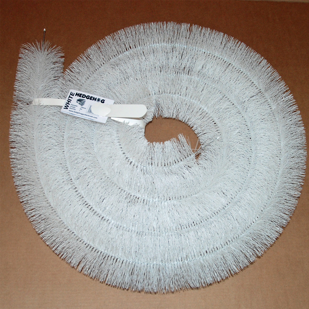 4 x 4m (16 metres) 100mm White Hedgehog Gutter Brush - Leaf guard stops blocked gutters by Truly PVC Supplies (AM)