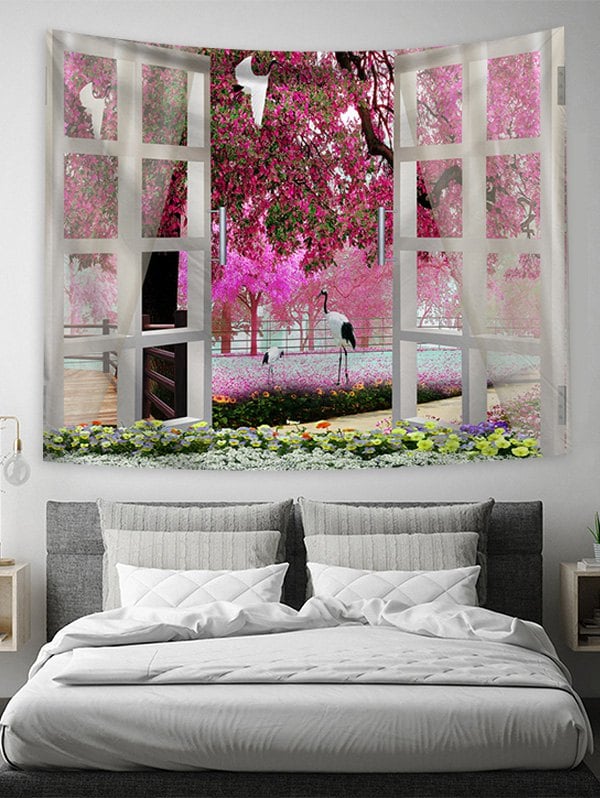 Natural Floral Print Art Decoration Wall Tapestry