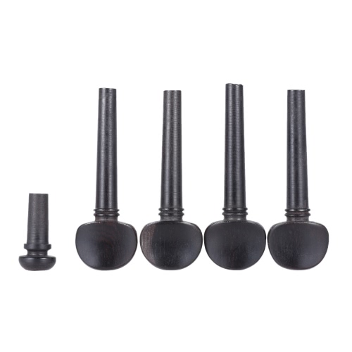 4/4 Taille Ebony Wood Violon Fiddle Tuning Pegs Endpin Set Remplacement Noir