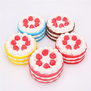 10cm Jumbo Squishy Strawberry Cake Pink Yellow Red Coffee Slow Rising Collection Gift Decor Toy