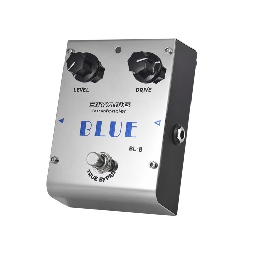 BIYANG BL-8 Pédale d'effet de guitare Blues Overdrive de la série Tonefacier