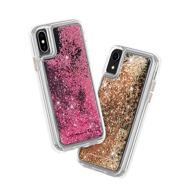 case mate tfor ipx cases hybrid waterfall case cascading liquid glitter back cover protective design for ip x 6 6s 7 8 plus case 200pcs