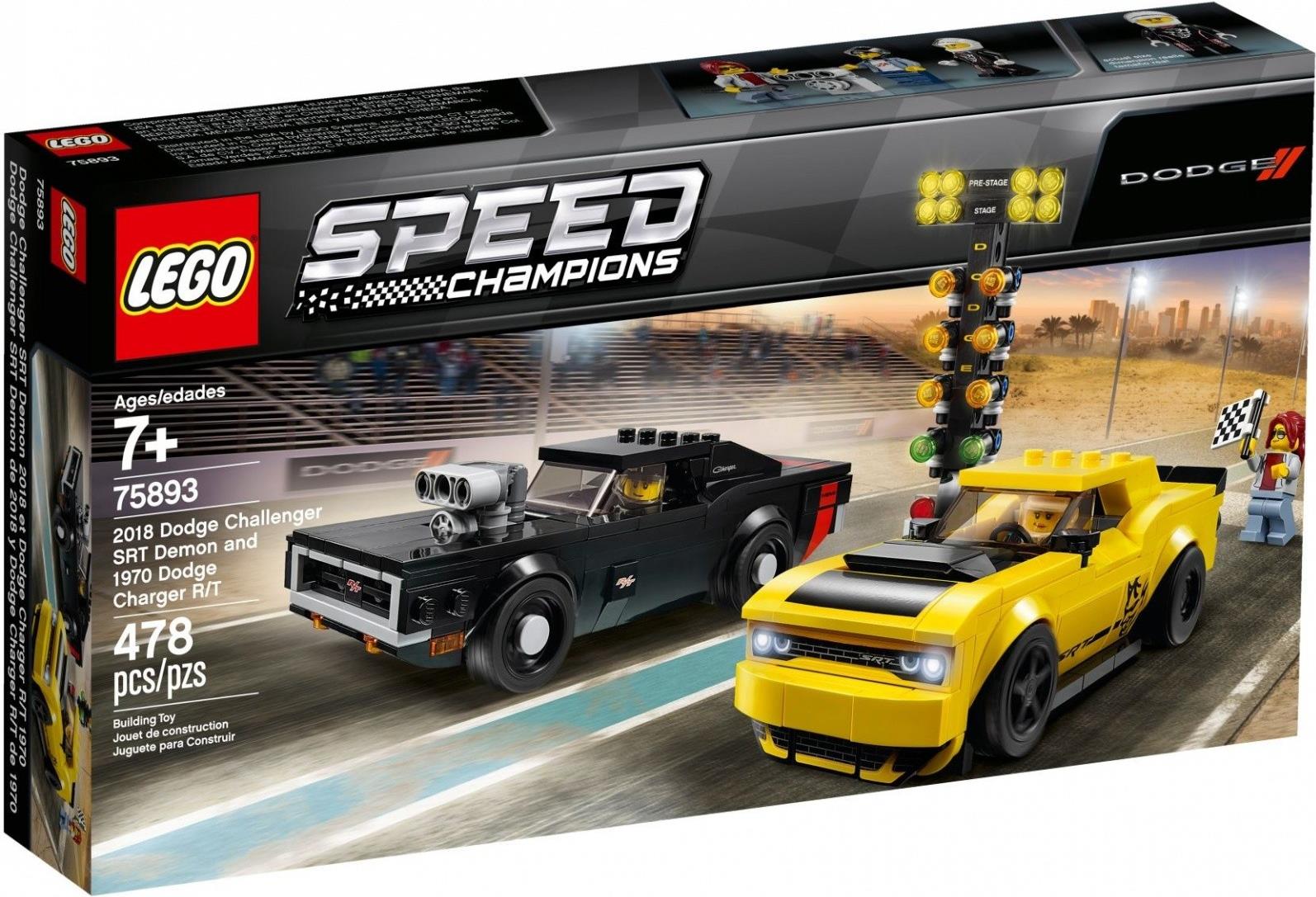 Lego 75893 2018 Dodge Challenger SRT Demon und 1970 Dodge Charger R/T, Konstrukt (75893)