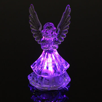 Icy Crystal Angel LED Light Changing Color Lamp Home Decor