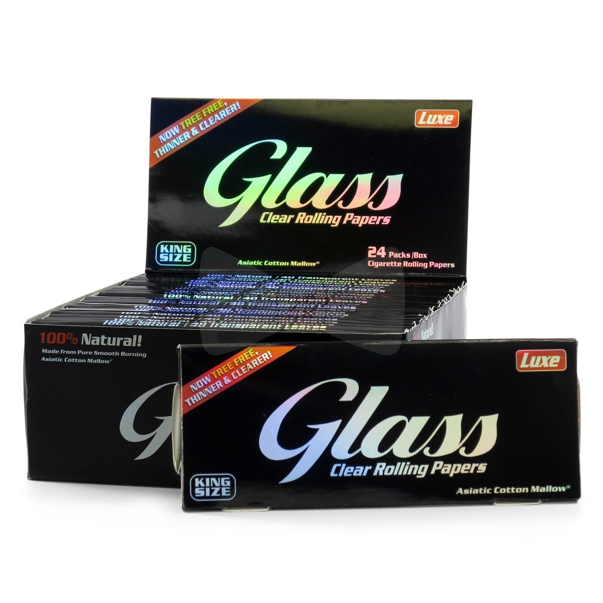 Luxe Glass Cellulose King Size Rolling Papers 1 Pack
