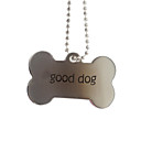 Personalized Gift Bone Shape Pet Id Name Tag with Chain  for Dogs