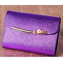 Woman 's Cross Pattern Leather Business Card  ID Holders Christmas Gifts