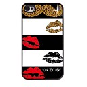 personnalisé cas de téléphone - moustache et la lèvre sexy cas design en métal pour iPhone 4 / 4S