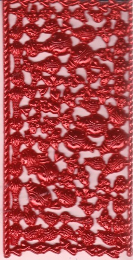 Wachsornament-Platte Marienkäfer, 16 x 8 cm, rot
