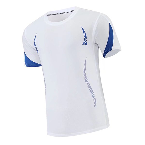 Latest Fashion Crew Neck Mens White Soccer Jerseys New Short Sleeve White T-Shirts TZCP0084