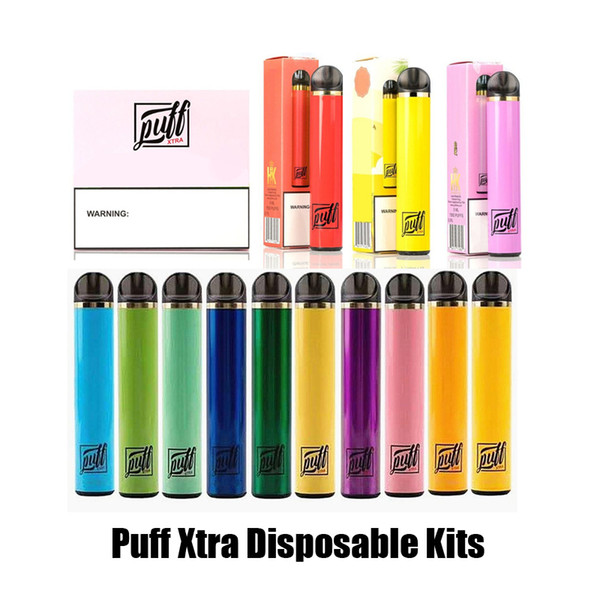 New Puff Xtra Disposable Vape Pen 1500puffs 5ml Pre-filled Cartridges Carts Pods Starter Kit Vaporizers e Cigs Bar System Device Vapor