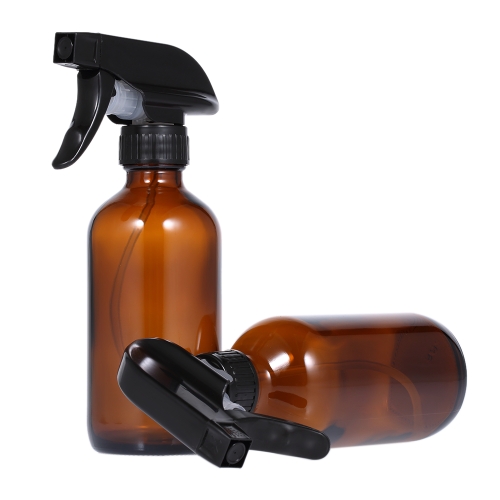 2pcs 8 oz botella de spray de vidrio vacío niebla fina atomizador salón de peluquería rociador de flores herramienta de plantación con 2 tapas de botellas