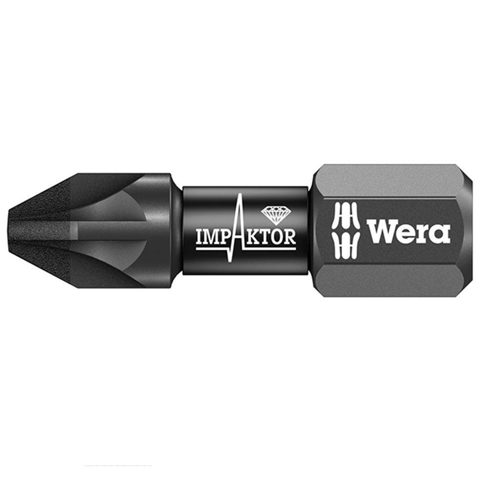 Wera 8551 Impaktor Insert Bit Pozi PZ2 25mm Box 10