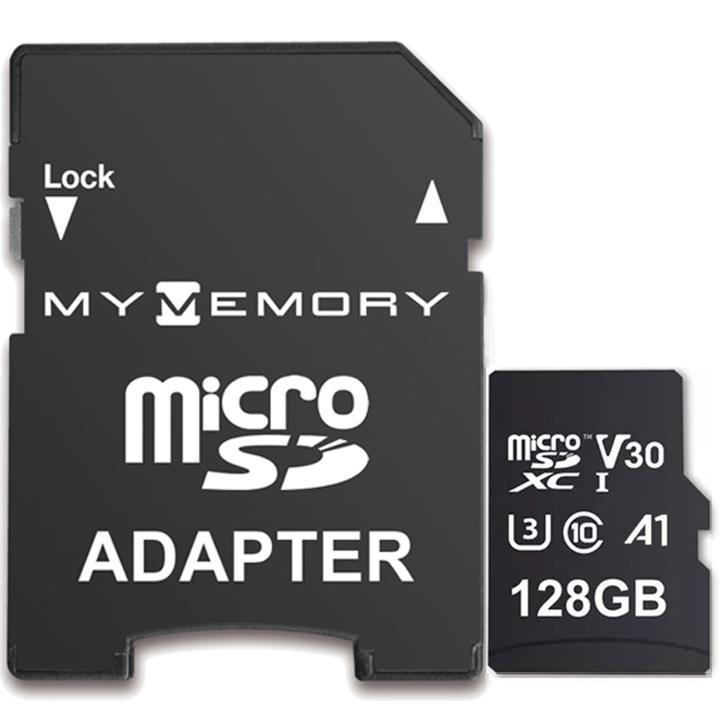 MyMemory 128GB V30 PRO Micro SD (SDXC) A1 UHS-1 U3 + Adapter - 100MB/s
