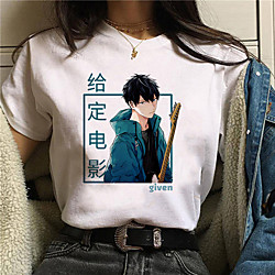 Inspired by given Cosplay Anime Cartoon Polyester / Cotton Blend Print Harajuku Graphic Kawaii T-shirt For Women's / Men's miniinthebox