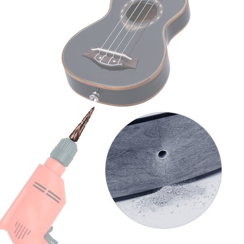 4mm-12mm fin broche trou alésoir conique alésage perceuse Woodworker outil de coupe pour guitare acoustique ukulélé