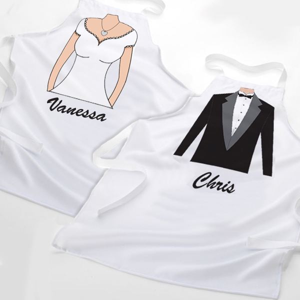 Personalised Novelty Bride & Groom Aprons Bride only