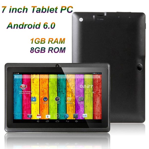 2021 7 Inch Tablet pc Allwinner A33 Android 6.0 Quad Core 1GB RAM 8GB ROM WiFi Bluetooth Q8