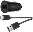Belkin BOOST?UP Car Charger - Auto-Netzteil - 18 Watt - Quick Charge 3.0 (USB) - auf Kabel: USB-C - Schwarz