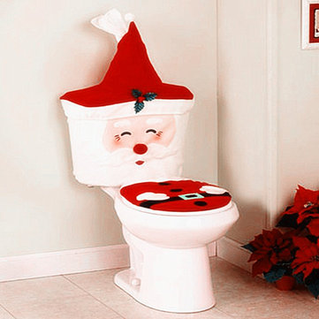 New Year Christmas Santa Toilet Seat Cover