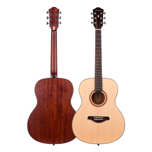 40inch OM Acoustic Guitar épicéa panneau supérieur en bois acajou panneau arrière en bois