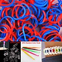 600PCS RedBlue 2-Segment DIY Twistz Silicone Rubber Bands for Rainbow Loom Bracelets with HookS-clips