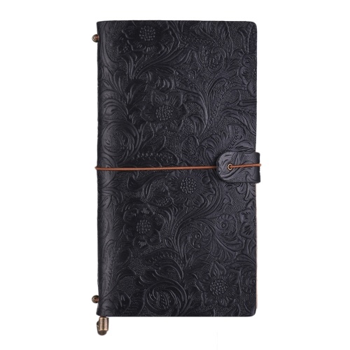 Antikes geprägtes Reisetagebuch Notizbuch Tagebuch Ledergebundenes nachfüllbares tägliches Notizblock-ausgekleidetes leeres Rasterpapier
