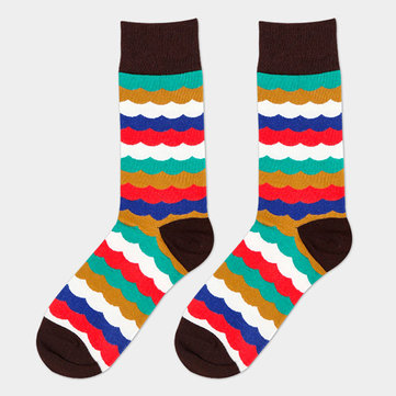Men Multicolor Cotton Breathable Warm Tube Socks