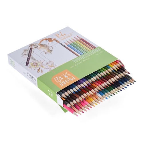 72 Farb Premium-Vor-geschärfte Wasserlösliche Wasserbuntstifte Set mit Pinsel für Kinder Erwachsene Künstler-Kunst-Zeichnung Sketching Schreiben Grafik Malbücher