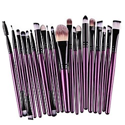 20 pcs/set of makeup brush tools,wool make up brush set make-up toiletry kit (purple)