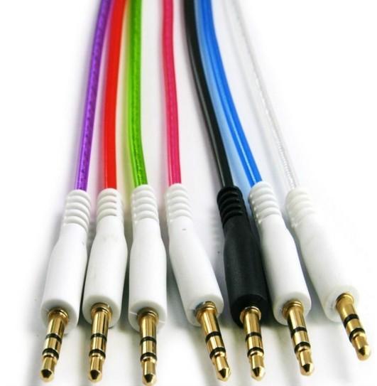 1M Double Layer 3.5mm Male to Male Stereo Aux car Audio Cable for iPhone iPod MP3 Free Shipping