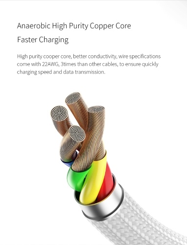 WSKEN X2 2M Cable magnético Lightning de 6.56ft para iPhone iPad Pantalla LED Tipo magnético Sincronización de datos Cable de carga rápida Cable trenzado de nylon Cable de cargador / Plata