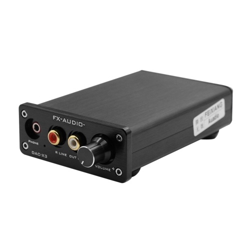 FX-AUDIO DAC-X3 Fiber USB Decoder 24Bit 192Khz DAC Headphone Decoder Audio Amplifiers Support PC-USB Coaxial Optical Audio IN 3.5mm Earphone OUT EU Plug