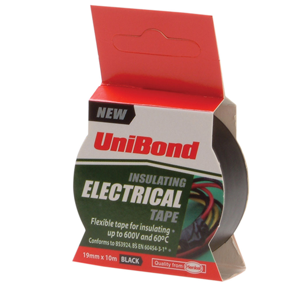Unibond Electrical Tape Black 19 mm x 10 Metre