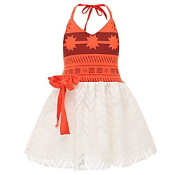 Niños Poco Chica Vestido A Rayas Vestido de una línea Cumpleaños Casual Encaje Estampado Rojo Midi Sin Mangas Princesa Estilo lindo Vestidos Otoño Verano Ajuste regular 2-8 años Lightinthebox