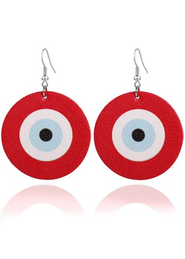 Red Archery Target Funny Earring Set