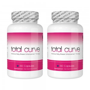 Total Curve 60 Pills Each - Daily Breast Enhancement Supplement - Estrogen Capsules Without Side Effects - For Womens Curves - Natural Remedy - 2 Pack