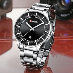 CURREN Men Quartz Watch Minimalist Fashion Business Wristwatch Calendar Waterproof Steel Watch Lightinthebox