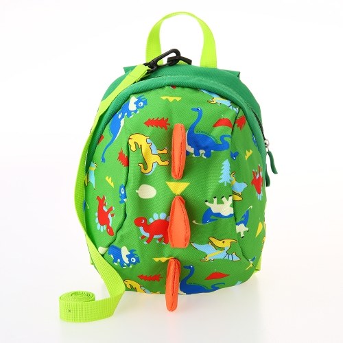 Kids School Bags Nylon Cute Dinosaur Travel Backpack Children Kindergarten Schoolbags Green