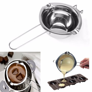 Stainless Steel Chocolate Butter Melting Pot Pan Bowl Milk Pouring Kitchen Tool