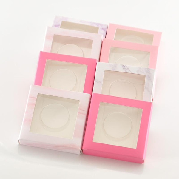 20/pack wholesale paper eyelash packaging box lash boxes packaging custom faux cils 3d mink eyelashes square case with tray