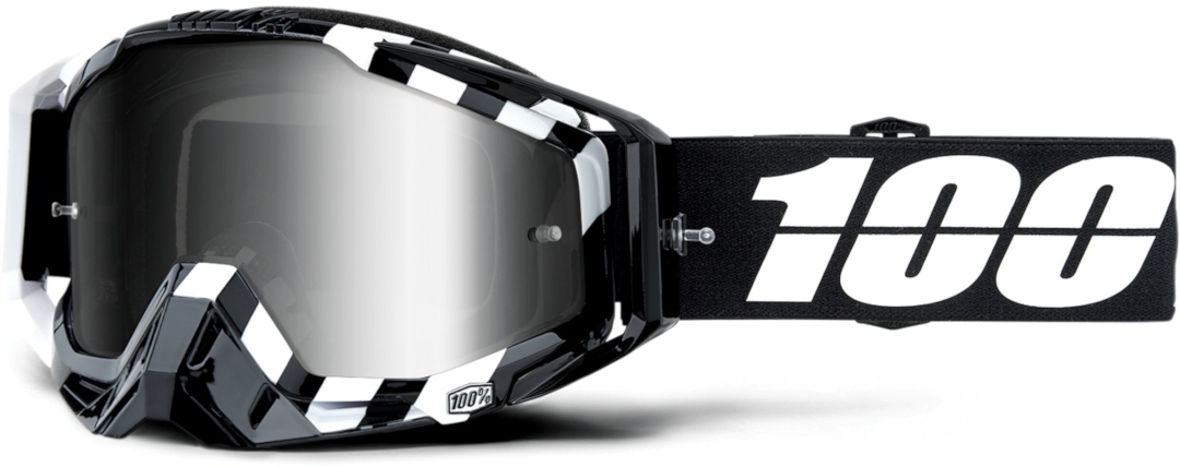 100% Racecraft Extra Alta Motocross Brille Schwarz Weiss Einheitsgröße