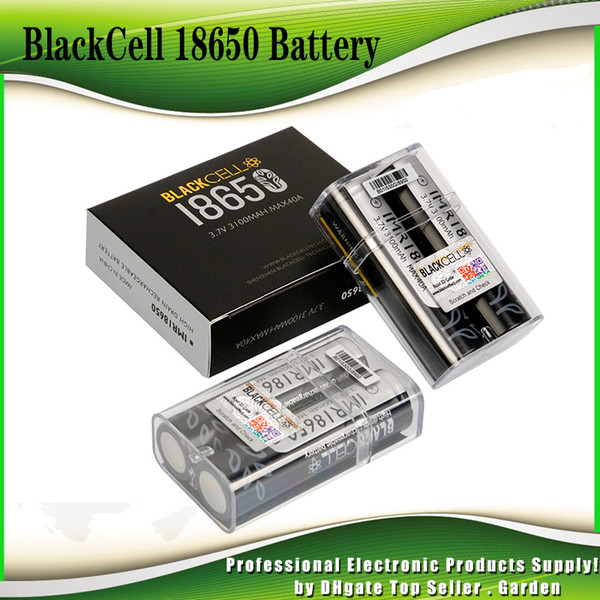 Authentic BlackCell IMR 18650 Battery 3100mAh 40A 3.7V Rechargeable Lithium Vape Flat Top High Drain 18650 IMR18650 Box Mod 100% Genuine