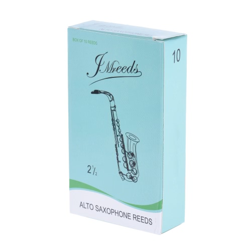 10pcs / Box Eb Alto Saxophone Sax Bambou Reeds Strength 2.5